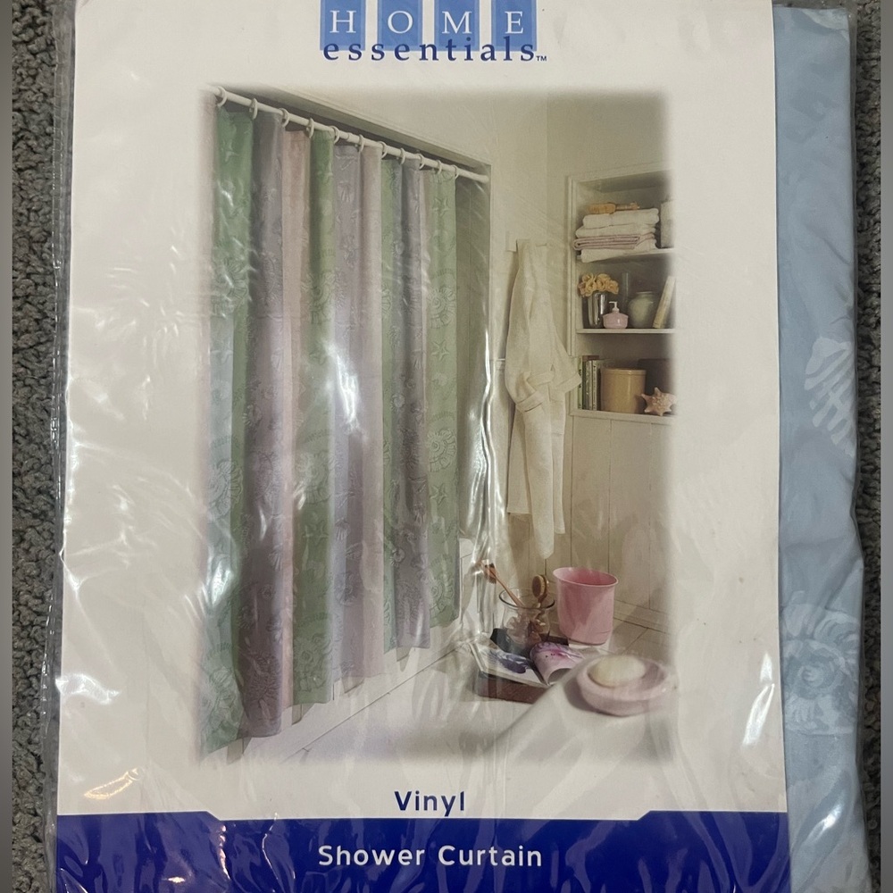 Home Essentials vinyl, shower curtain brand new still in packaging​